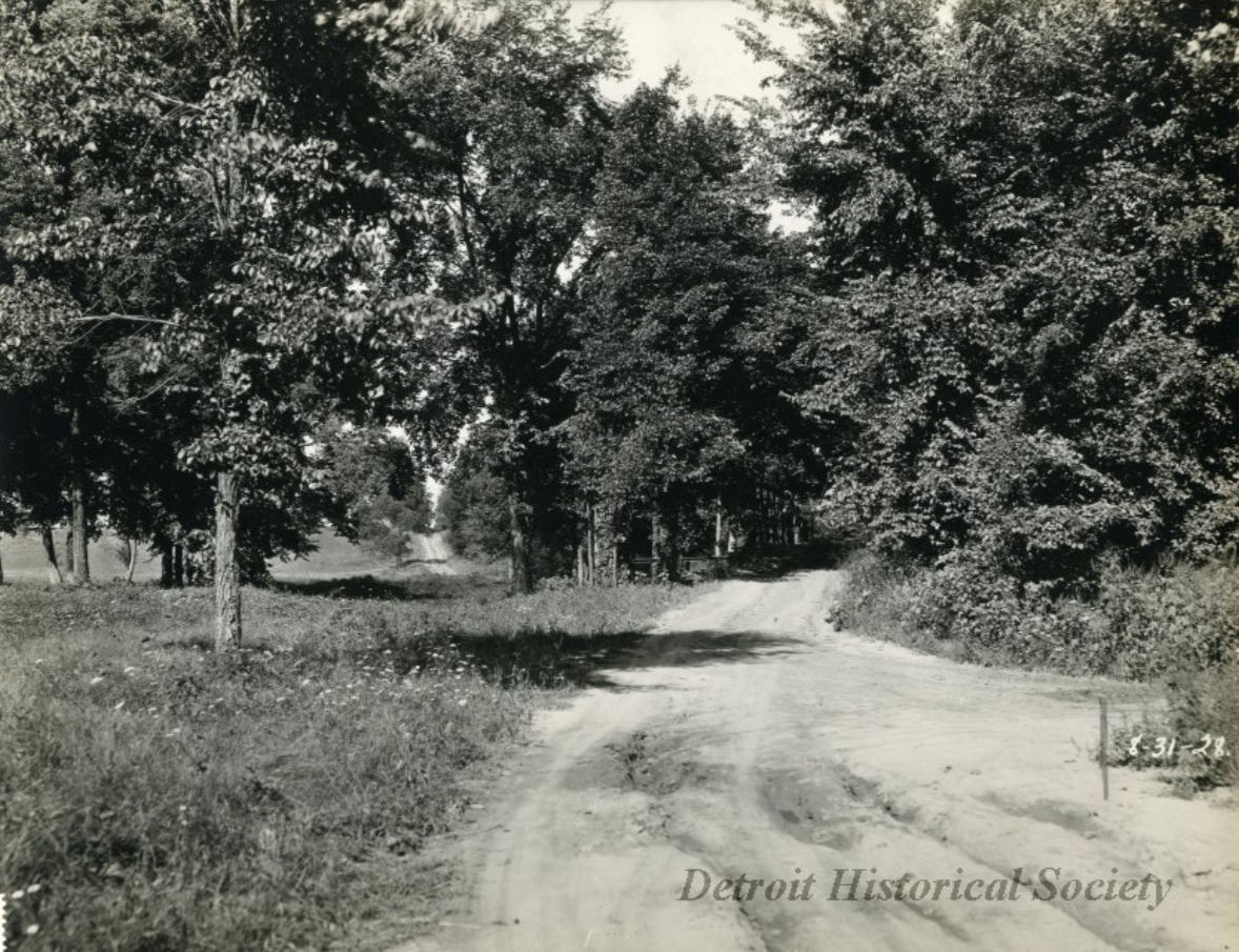 Schoolcraft Road between Lamphere and Telegraph, August 31, 1928. Smith Bros., Detroit Historical Society